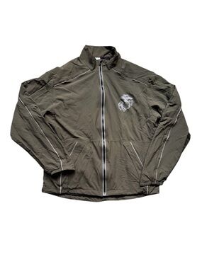 New Balance USMC Marines Reflective Full Zip Windbreaker Jacket Men Medium USA